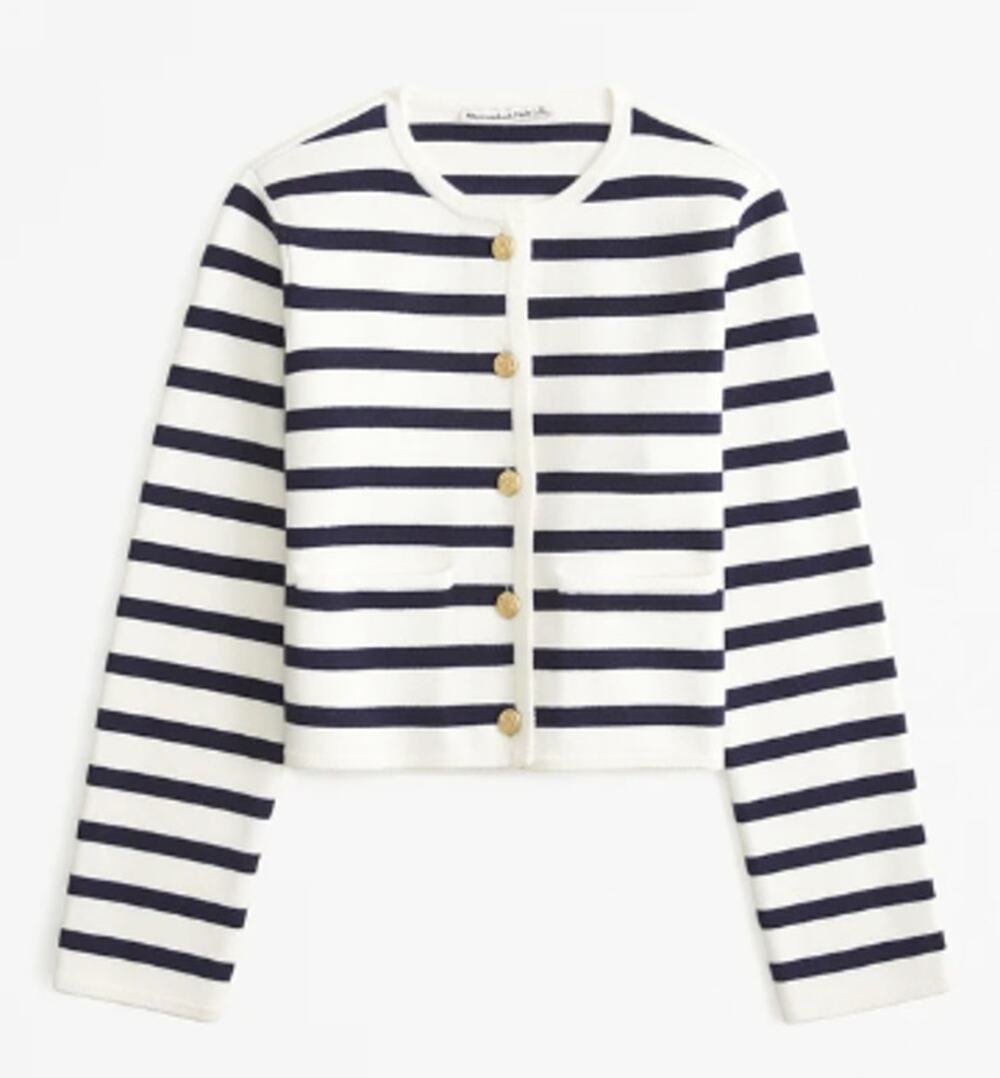 Abercrombie & Fitch LuxeLoft Crew Sweater Jacket Women's Medium NWT